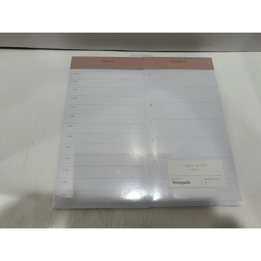 Sugar Paper Essentials Daily & Weekly Note Pads 4.5x9 New